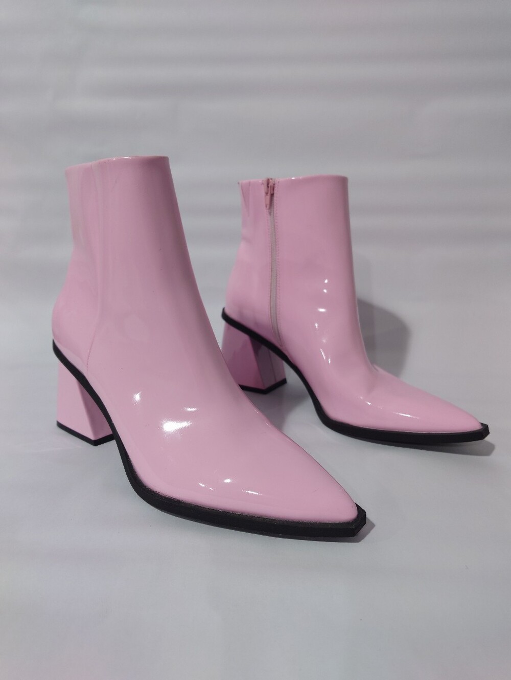 BP. Pink Patent Pointed Toe Ankle Boots Size 9.5 M